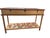 Vintage Hand Painted Geometric Wood and Glass Display Case Console For Sale In Santa Fe - Image 6 of 10