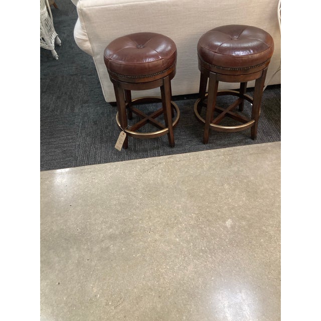Traditional Theodore Alexander Boloro Vintage Bar Stools For Sale - Image 3 of 11