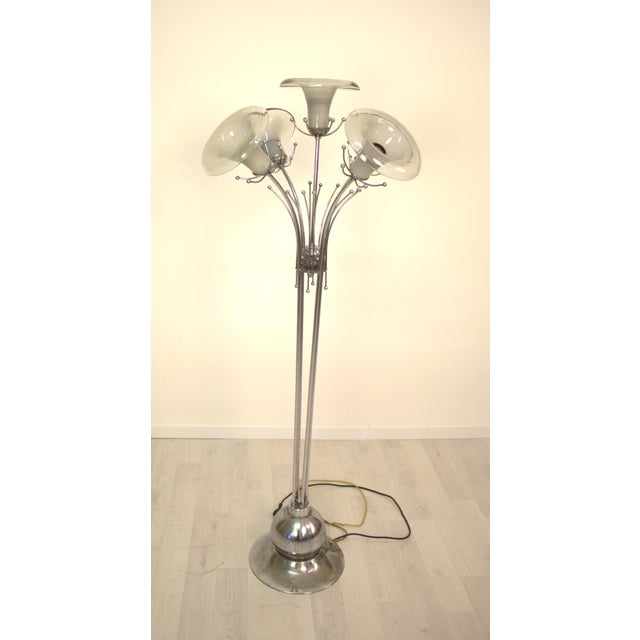 Murano Glass Chandelier and Floor Lamp by Mazzega, 1970s, Set of 2 For Sale - Image 3 of 7