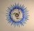 Murano Style Chandelier / Ceiling Light Original Palmette, Blue Glasses For Sale In Los Angeles - Image 6 of 8