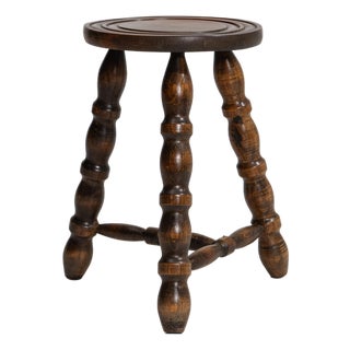 1970s French Bobbin Stool For Sale