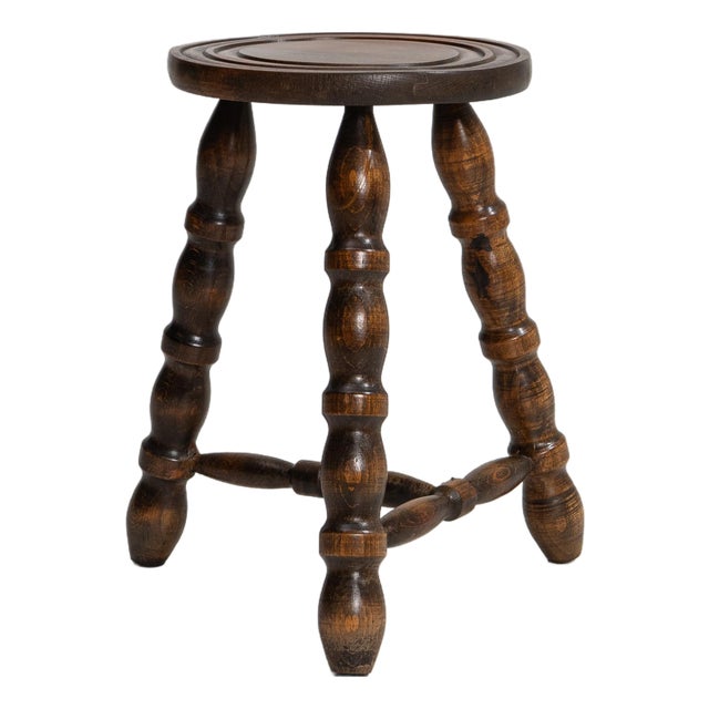 1970s French Bobbin Stool For Sale