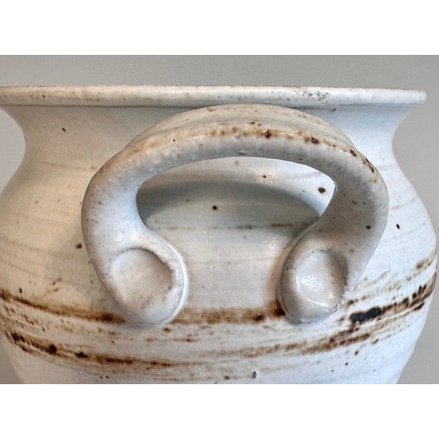 Studio Ceramic Art Vases with Handles from Pottestuen Fredrikshavn, Denmark, 1970s, Set of 2 For Sale - Image 10 of 15