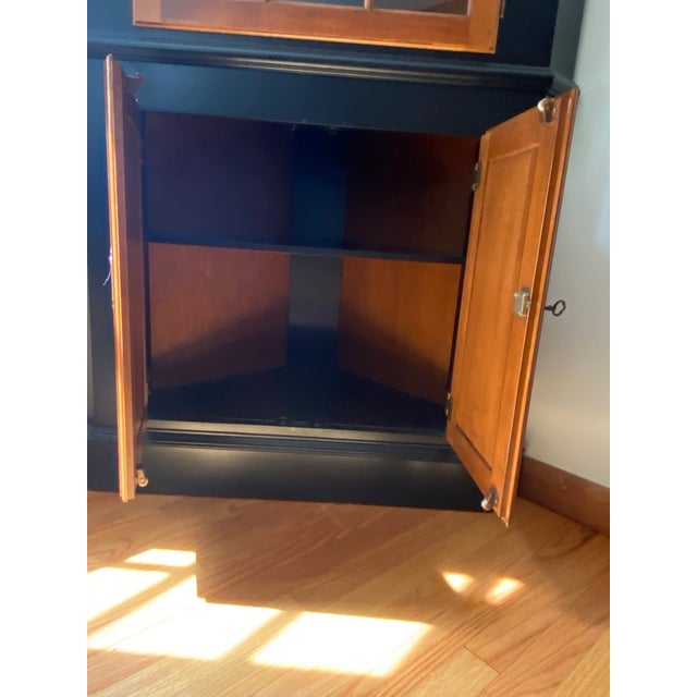 Black/Harvest Newington Hitchcock Lighted Corner Cabinet ...