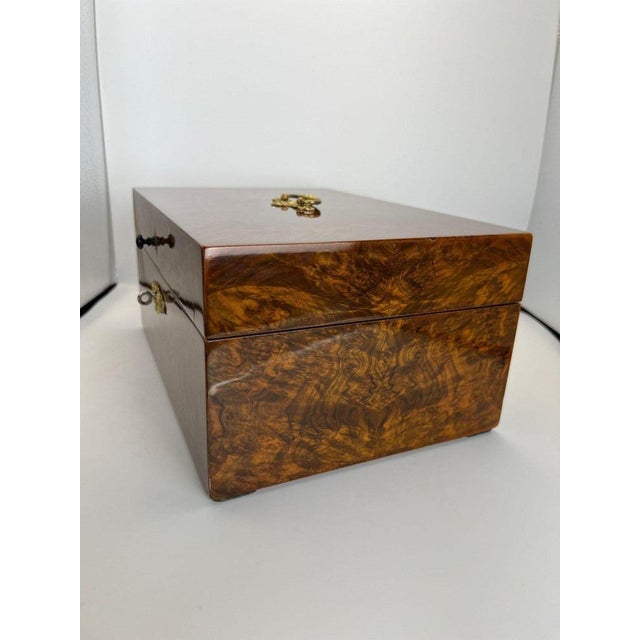 Late Biedermeier Box in Walnut and Walnut Burl, Austria, 1850s For Sale - Image 16 of 18