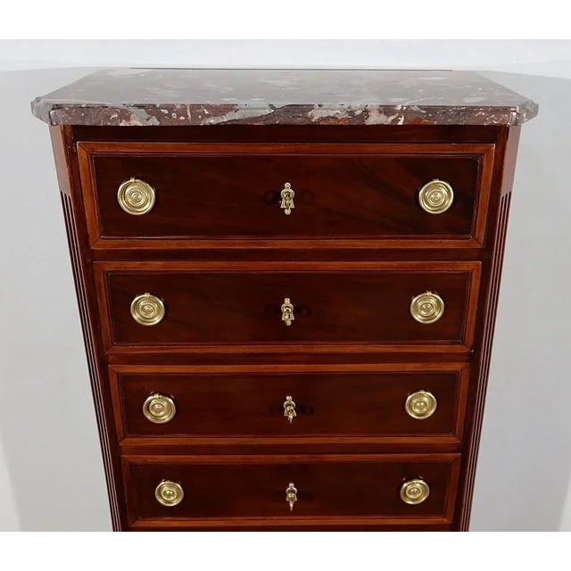 Brown Small Louis XVI Mahogany Semainier, 18th Century For Sale - Image 8 of 18