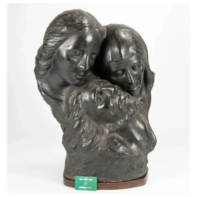 19th Century Monumental Stoneware Sculpture of the the Holy Family Consists of the Child Jesus, the Virgin Mary and Saint Joseph For Sale In New York - Image 6 of 12