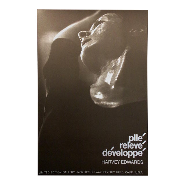 Harvey Edwards "Plie" Vintage Offset Lithograph Art Show Poster 1981 Dancer Obo For Sale