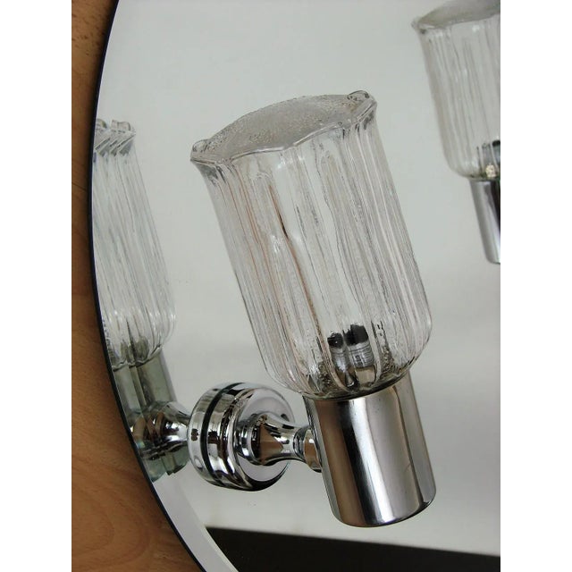 1980s Mirror with Sconces, 1980s For Sale - Image 5 of 8