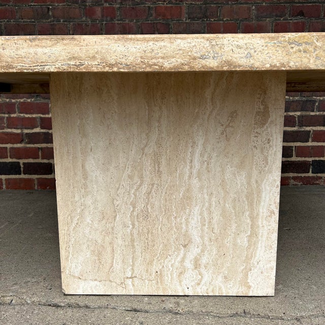 Travertine Marble Dining Table Mid Century Modern Chairish