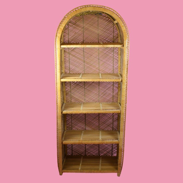 Buri Rattan Oval Etagere For Sale - Image 4 of 5
