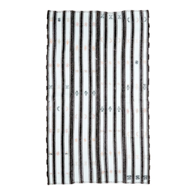 Textile 1970s Handwoven Turkish Wool Flatweave Kilim Rug For Sale - Image 7 of 7