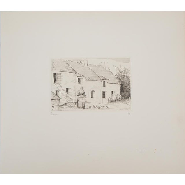 Jean-Emile Laboureur, Farmer’s Landscape, Original Etching For Sale - Image 5 of 7