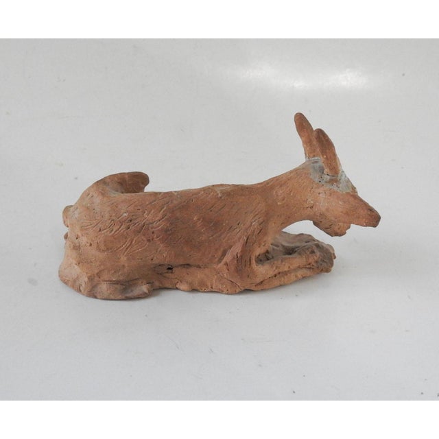 Mid 20th Century Terracotta Clay Goat Sculpture For Sale - Image 4 of 9