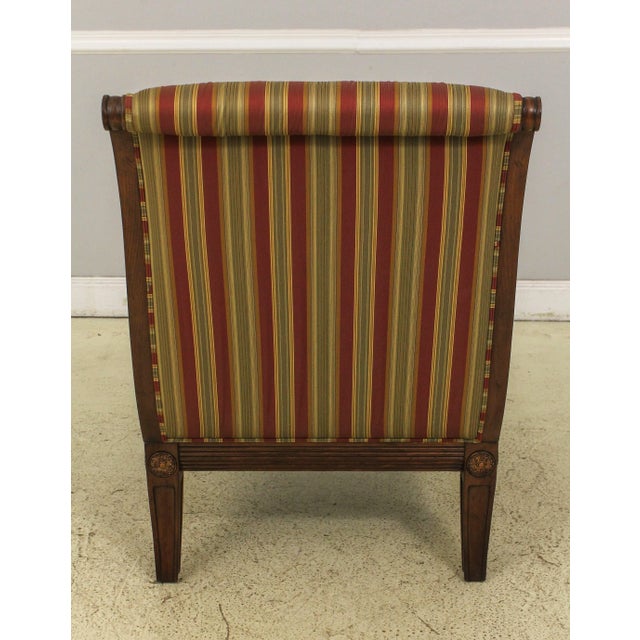 Pair Ethan Allen Regency Style Upholstered Bergere Chairs Chairish