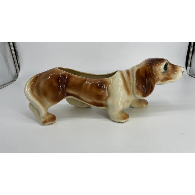 Ceramic Vintage Dachshund Ceramic Planter For Sale - Image 7 of 7