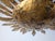 Mid-Century Gilt Metal Sunburst Flush Mount with Leaf Rays, 1950s For Sale - Image 9 of 10