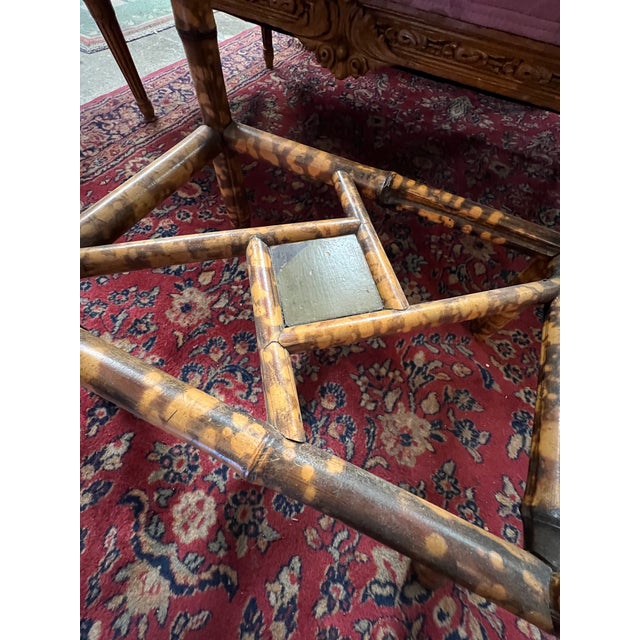 Late 19th Century Victorian Bamboo Rattan Side Table For Sale In Los Angeles - Image 6 of 6