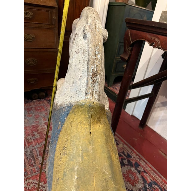 Metal Chinese Carousel Horse on Stand, Circa 1940 For Sale - Image 7 of 10