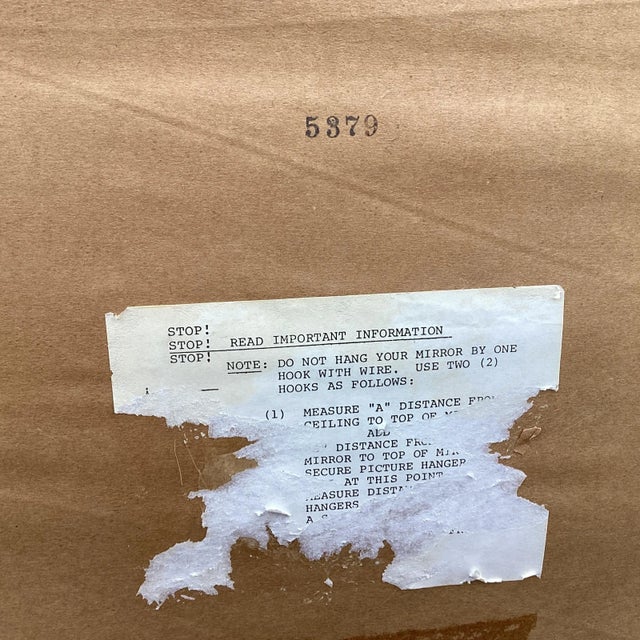 Mid 20th Century Huge Asian Inspired Etched Gold Wall Mirror For Sale - Image 11 of 13