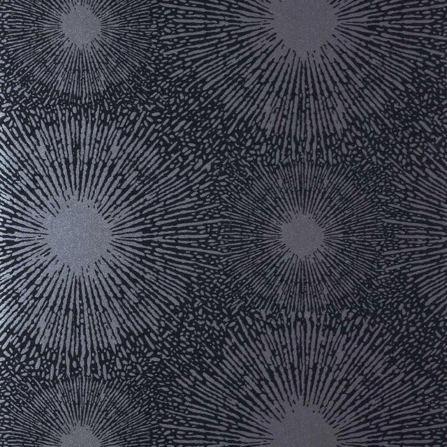 Harlequin Shore Wallpaper in Jet For Sale