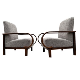 Set of Art Deco Armchairs by Jindrich Halabala for Up Závody, 1930s For Sale