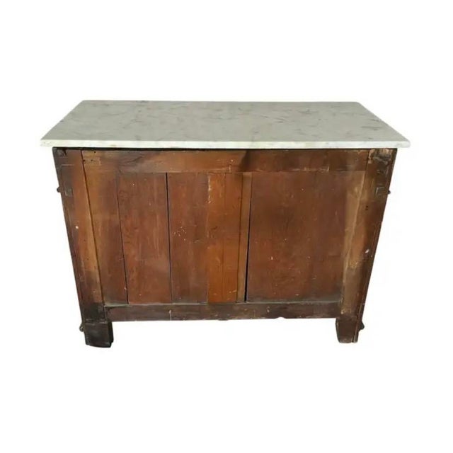 Stone Birdseye Maple Faux Bamboo Marble Top Cabinet For Sale - Image 7 of 12