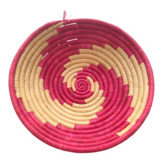 Vibrant Pink African Basket For Sale