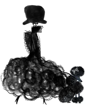 “Madame Carol and Coco” Contemporary Pop Art Fashion Figurative Print by Annie Naranian