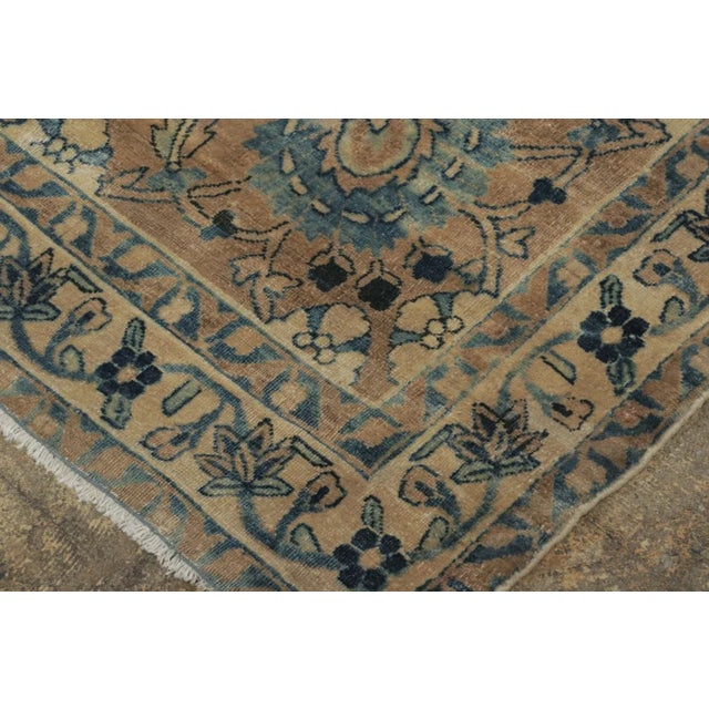 Traditional Oversized Antique Persian Kerman Rug With Distressed Floral Design - Rug & Kilim For Sale - Image 3 of 7
