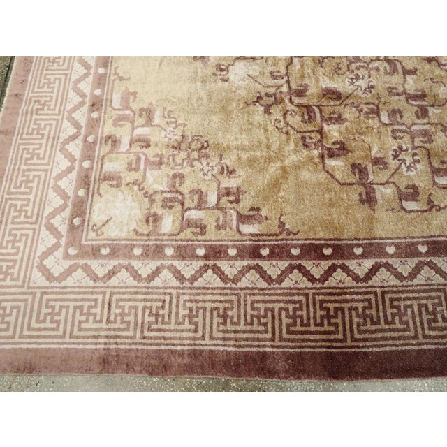 Textile Galerie Shabab Collection Mid-20th Century Vintage Silk Chinese Rug For Sale - Image 7 of 9