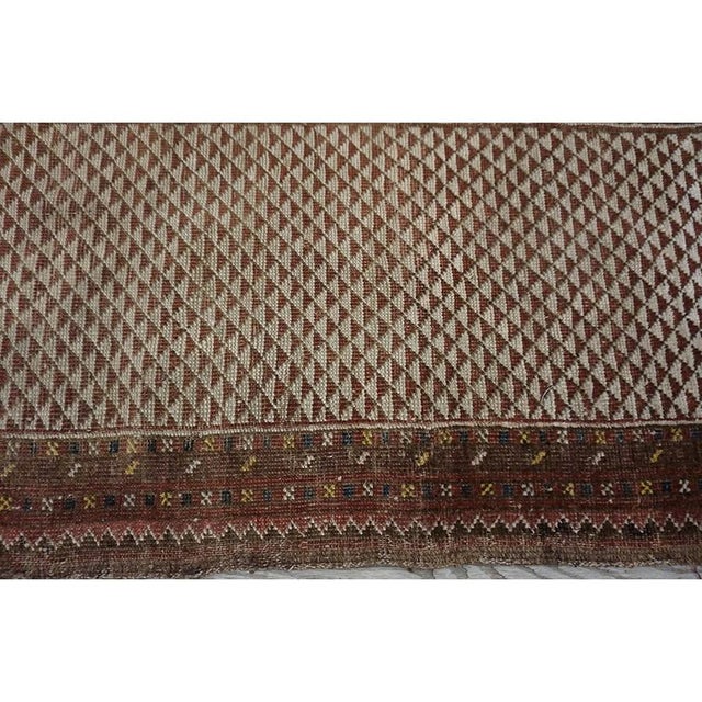 1890s Ivory Ground Antique Ersari Beshir Turkmenistan Knotted Islamic Prayer Rug For Sale - Image 9 of 9