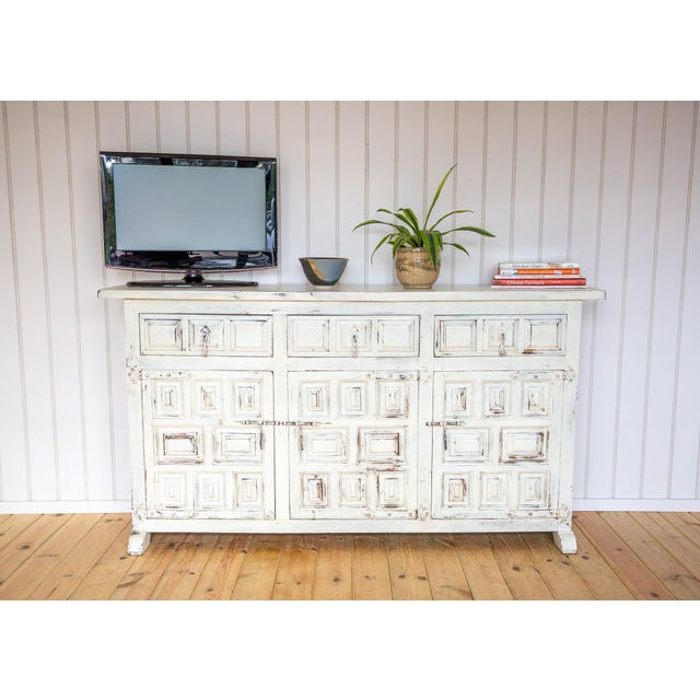 1920s Vintage Spanish Sideboard in Oak, 1920s For Sale - Image 5 of 18