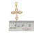 14k(585) Solid Yellow Gold Natural Diamond Cross Pendant For Sale - Image 10 of 10