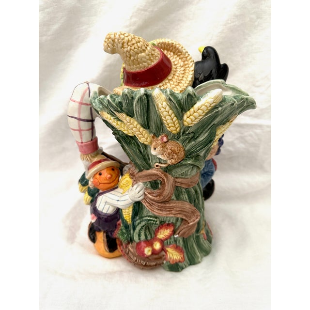 Fitz and Floyd Halloween/Harvest Fitz & Floyd Scarecrow Pitcher For Sale - Image 4 of 6