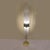 Floor Lamp Brass with Fountain of Glass Strands, Italy, 1960 For Sale - Image 4 of 16
