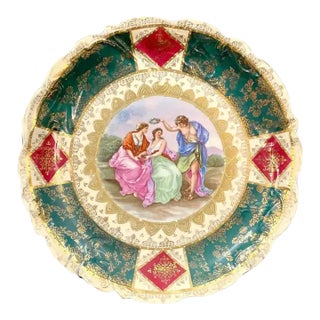 Royal Vienna Style Porcelain Cabinet Plate For Sale