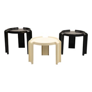 Nesting Table Set by Giotto Stoppino for Kartell, 1970s, Set of 3 For Sale