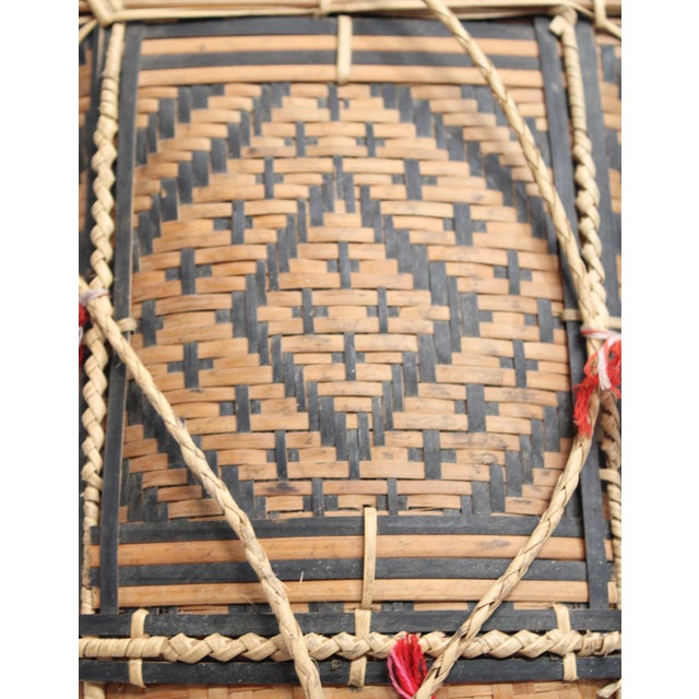 1960s Wicker Woven Basket B For Sale - Image 5 of 11