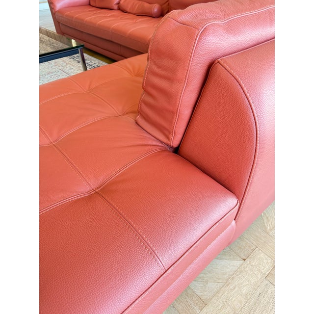 Animal Skin Roche Bobois, Sacha Lakic, Italian Sofa, 100% Genuine Leather For Sale - Image 7 of 9