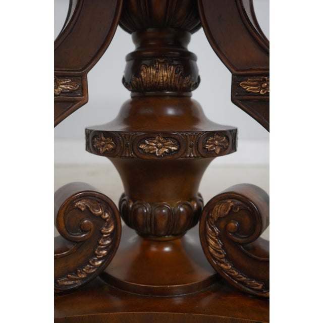 Maitland Smith Round Mahogany Spiro Center Table For Sale - Image 13 of 15