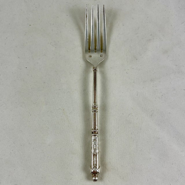 French Second Empire French Napoleon III Silver Plate Dessert Forks, S/11 For Sale - Image 3 of 13
