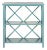 2 Tier Open Bookcase in Slate Teal For Sale