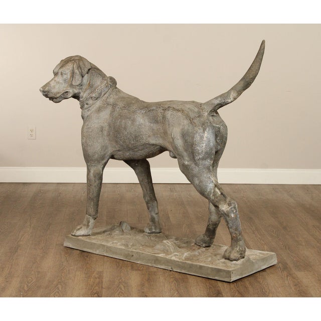 Antique 19th Century J.W. Fiske Zinc Morley's Dog Statue For Sale - Image 12 of 12