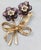 Vintage 1950s Signed Napier Purple Glass & Faux-Pearls Floral Spray Brooch For Sale In Philadelphia - Image 6 of 7