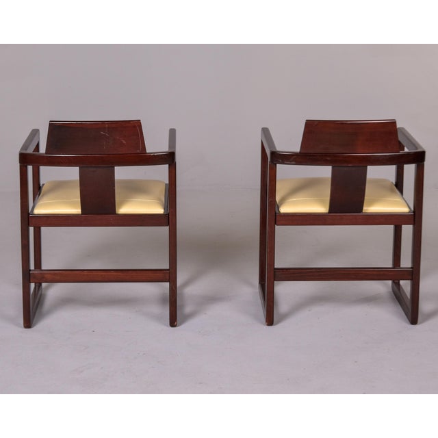 Wood Italian Mid Century Asian Style Armchairs - Set of Four For Sale - Image 7 of 12