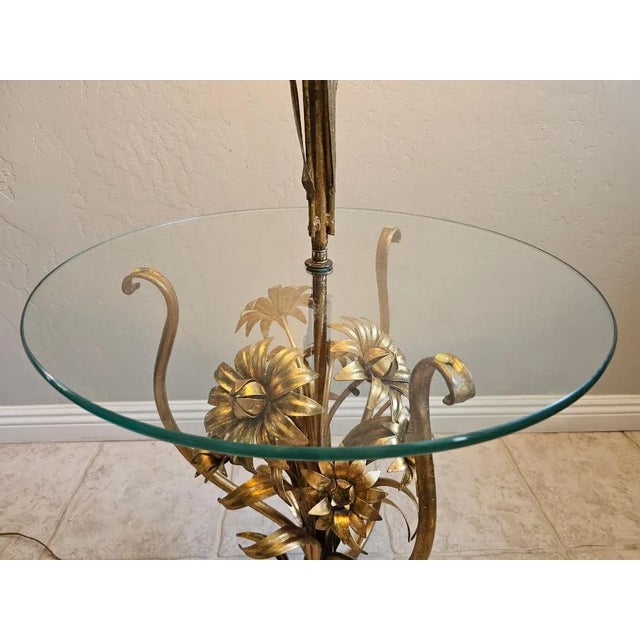 Mid-Century Modern 1960s Mid Century Hollywood Regency Gold Gild Floor Lamp For Sale - Image 3 of 18