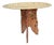 Coffee Table or Flower Stand in Wood with Brass Top, 1960s-1970s For Sale