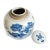 Vintage Painted Blue & White Ceramic Urn For Sale - Image 4 of 4