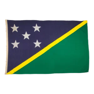 Large Vintage Sewn Nautical Flag of Solomon Islands